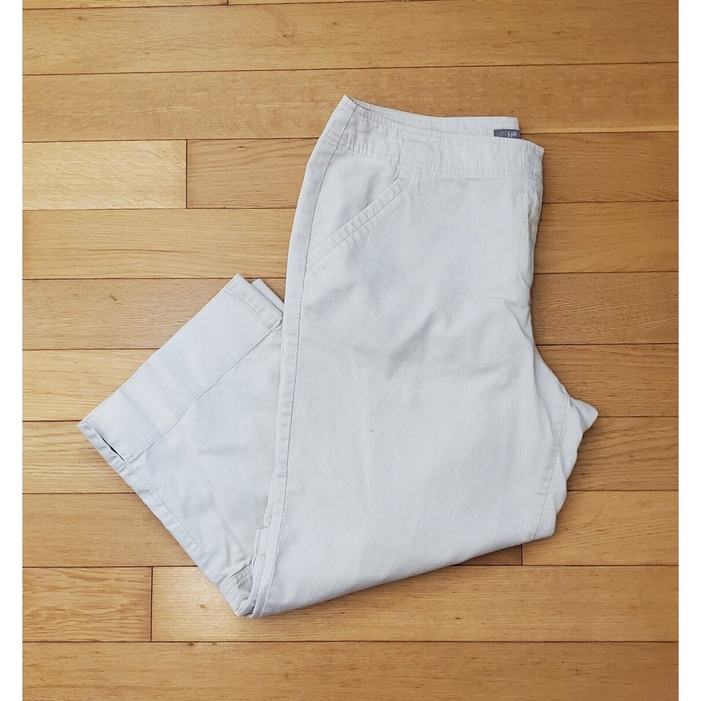 J Jill Off‎ White Genuine Fit Below Waist Capris Size 10